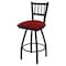 Holland Bar Stool Co 36" Swivel Bar Stool, Black Wrinkle, Graph Ruby Seat 81036BW016 - alternate 1